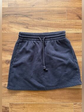 TNA Cozy Fleece Skirt - Dark Grey - Size XS
